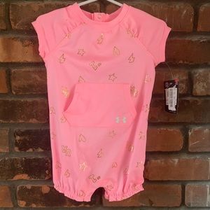Under Armour Baby Girl Pink Romper